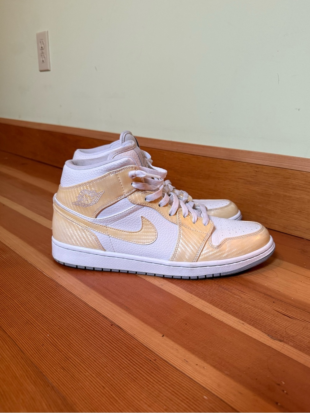 Nike Air Jordan 1 Phat White Wolf Grey Sneakers Shoes Size 12